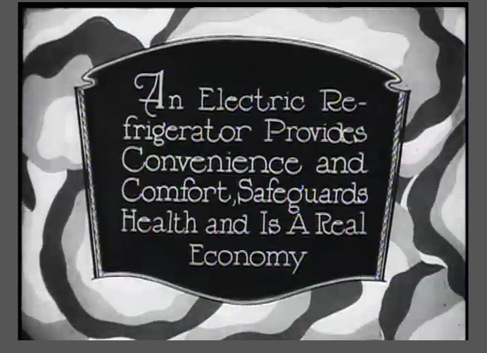 Electric refrigerator ad