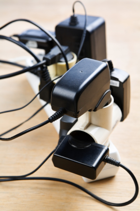 crowded power strip